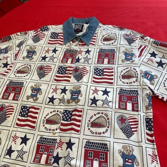 Quizz Jeans New York Plus VTG 4th Of July Patriotic Shirt Size 24W - Picture 7 of 10